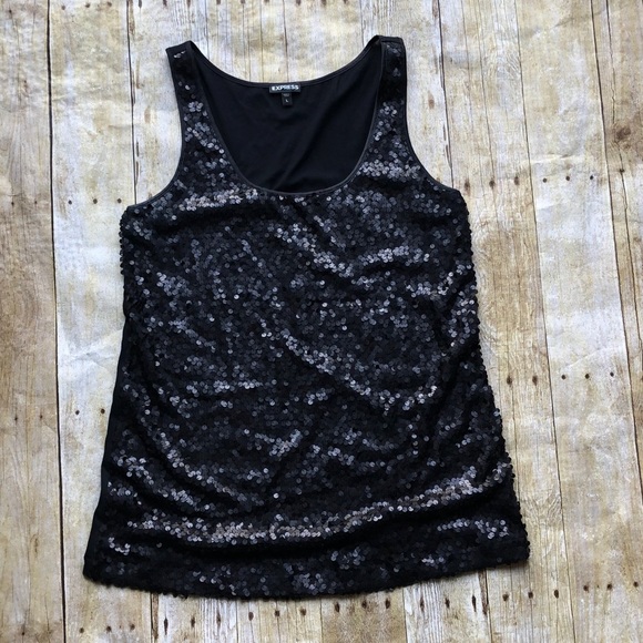 Express Tops - Express • Tank Top • Large • sequin top Express Tops - Express • Tank Top • Large • sequin top